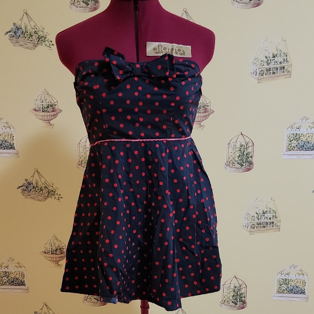 ❤️ 2/$30 ❤️ Moda International Red and Blue Strapless Babydoll Top